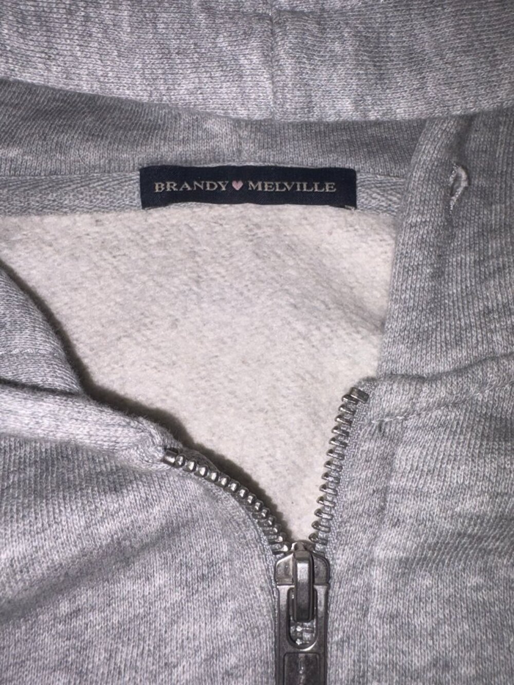 Brandy Melville Grey Zip Up - Picture 2 of 4